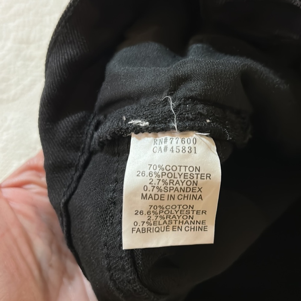 Sandrine Rose Black denim High Ruse skinny. NWT 26 - Picture 11 of 11